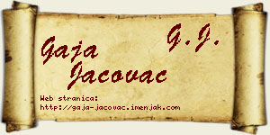 Gaja Jačovac vizit kartica